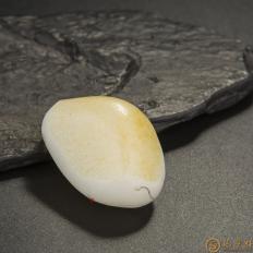 新疆和田玉洒金皮羊脂白玉籽玉 质料 37.8克