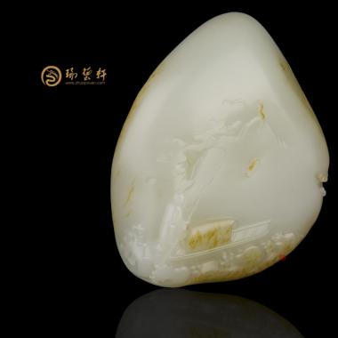 穆宇静 新疆和田玉红皮白玉籽玉摆件 披荆斩棘 259克